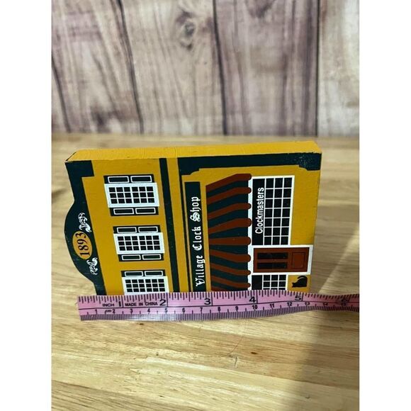 The Cat's Meow Village Clock Shop 1986 Signed 4x5” - Picture 7 of 7